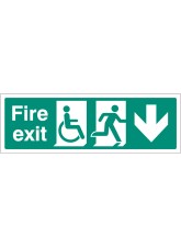 Disabled Fire Exit - Arrow Down