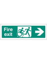 Inclusive Disabled Fire Exit Design - Arrow Right