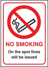 No Smoking - On the Spot Fines Will be Issued