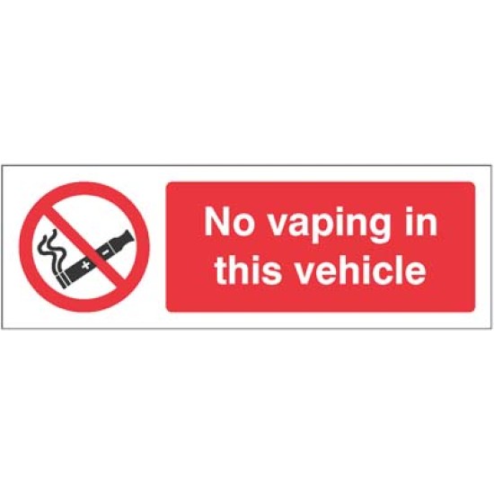 No Vaping in this Vehicle