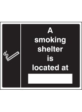 Smoking Shelter Located At (White / Black)