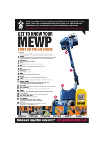 MEWP Inspection Checklist - Poster