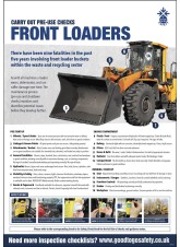Front Loader Inspection Checklist - Poster (A2)