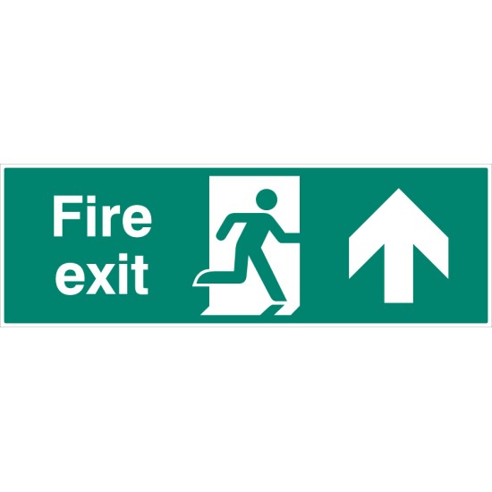 Double Sided Large Fire Exit - Up / Straight On Double Sided Large Fire Exit - Up / Straight On