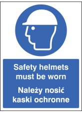 Safety Helmets Must be Worn (English / Polish)