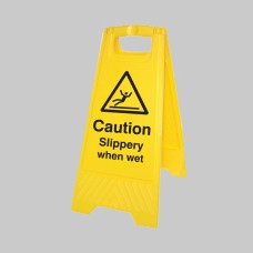 Caution - Slippery when Wet - Self Standing Floor Sign