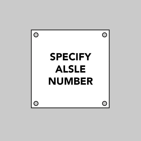 Custom White Aisle Markers