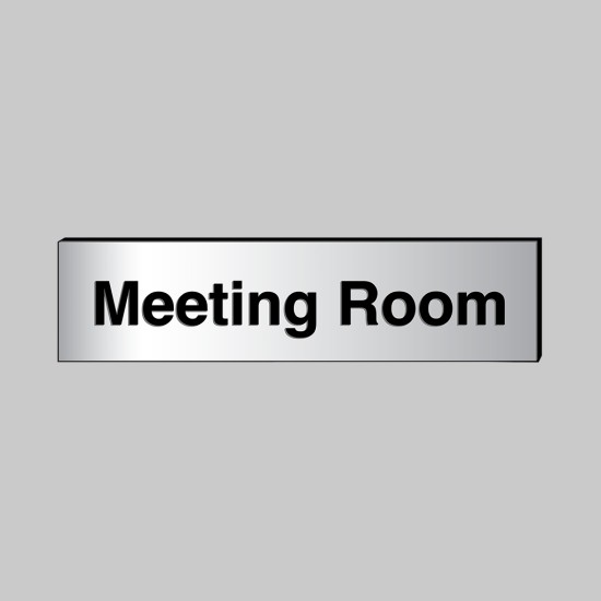 Meeting Room - Engraved - Aluminium / Brass Effect