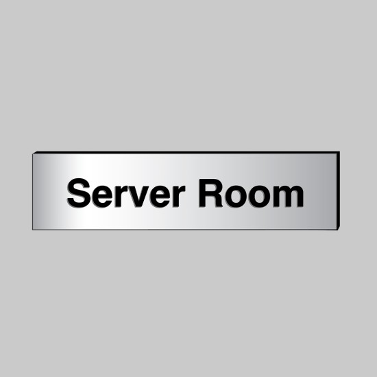 Server Room - Engraved - Aluminium / Brass Effect