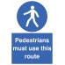 Pedestrians Must Use this Route