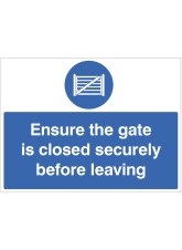 Ensure the Gate is Closed Securely before Leaving
