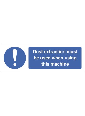 Dust Extraction must be used when using this Machine