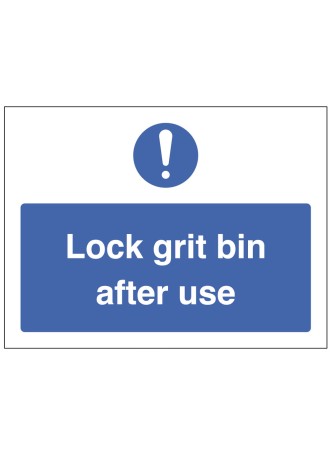 Lock Grit Bin after Use