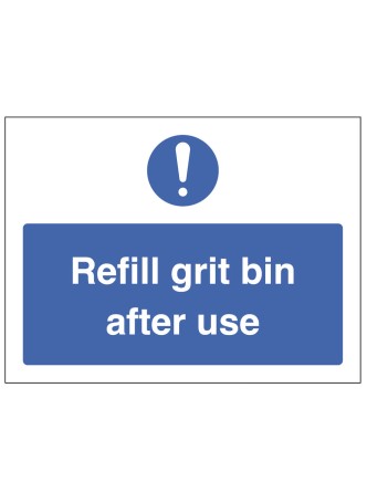 Refill Grit Bin after Use