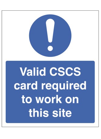 Valid CSCS Card Required