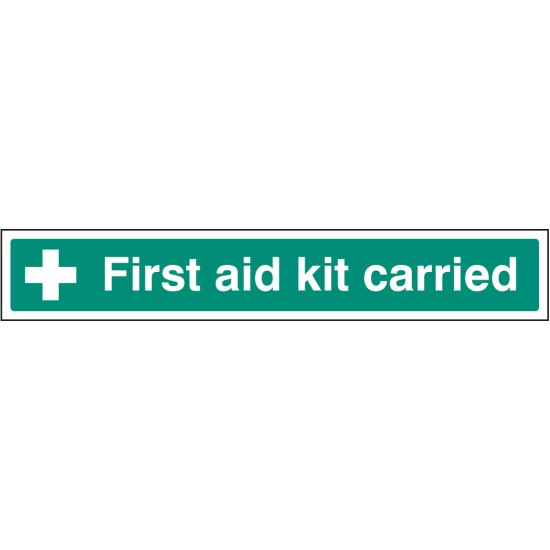 First Aid Kit Carried - Window Sticker