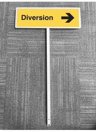 Diversion - Arrow Right - Verge Sign