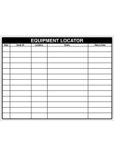 Equipment Locator - Dry Wipe Board