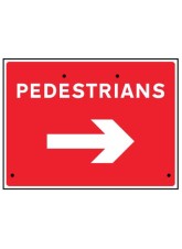 Re-Flex Sign - Pedestrians Arrow Right