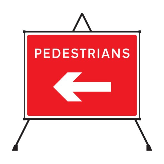 Fold Up Sign - Pedestrians Arrow Left / Right Fold Up Sign - Pedestrians Arrow Left / Right