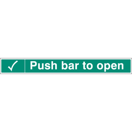 Push Bar to Open - Label Push Bar to Open - Label