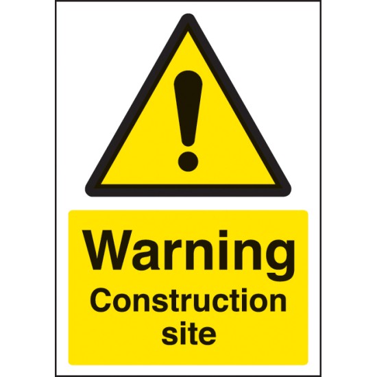 A4 Warning - Construction Site
