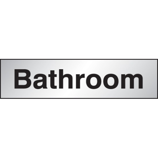 Bathroom - Engraved - Aluminium / Brass Effect