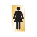 Ladies Symbol - Engraved - Aluminium / Brass Effect