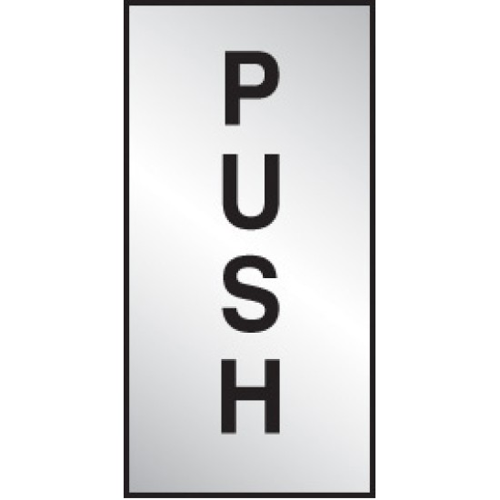 Push - Engraved - Aluminium / Brass Effect
