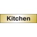 Kitchen Sign - Engraved - Aluminium / Brass Effect
