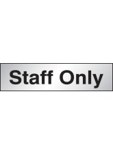 Staff Only - Engraved Aluminium Effect