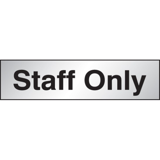 Staff Only - Engraved - Aluminium / Brass Effect