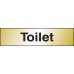 Toilet - Engraved - Aluminium / Brass Effect 