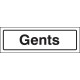 Gents - Clear Acrylic Visual Impact Sign with Stand-off Locators