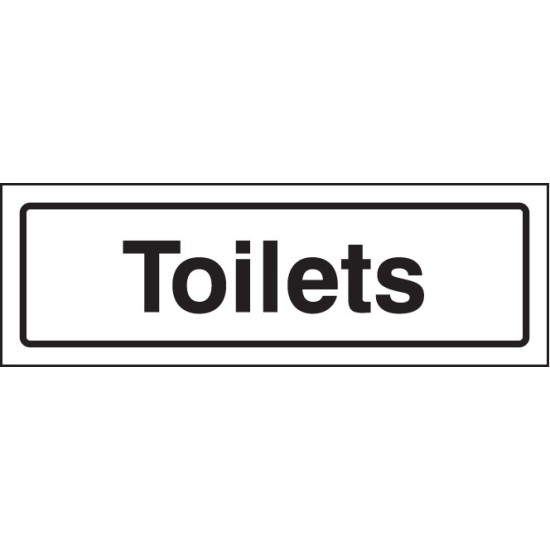 Toilets - Clear Acrylic Visual Impact Sign with Stand-off Locators