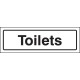 Toilets - Clear Acrylic Visual Impact Sign with Stand-off Locators