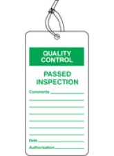 Quality Control Tag - Passed Inspection (Pack of 10)