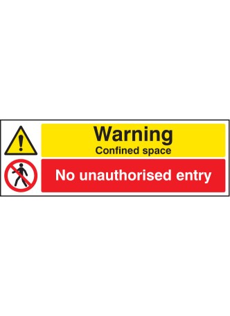 Warning - Confined Space - No Unauthorised Entry