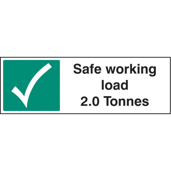 Safe Working Load 2.0 Tonnes Safe Working Load 2.0 Tonnes