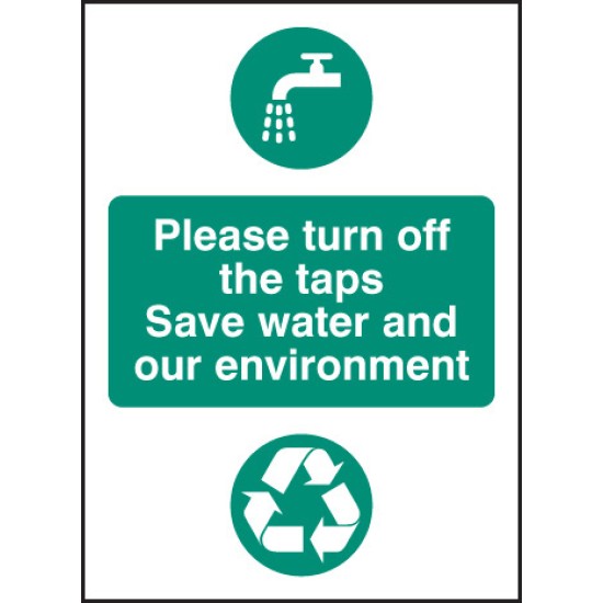 Please Turn Off the Taps - Save Water and Environment