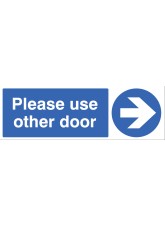 Please Use Other Door - Arrow Right