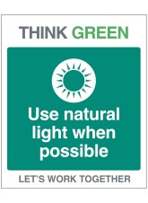 Think Green - Use Natural Light