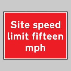 Site Speed Limit Fifteen mph