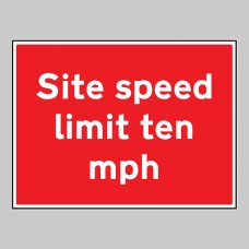Site Speed Limit Ten mph