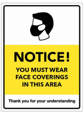 Notice - You must wear Face Coverings