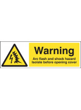 Warning Arc Flash and Shock Hazard Isolate before Opening Cover