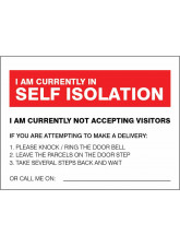 I am currently in self-isolation - deliveries advice