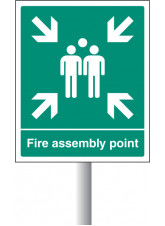 Fire Assembly Point - Aluminium with Channelling