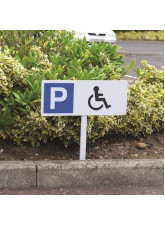 Parking Disabled Symbol - Verge Sign c/w 800mm Post
