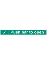 Push Bar to Open - Self Adhesive Vinyl - 600 x 75mm 